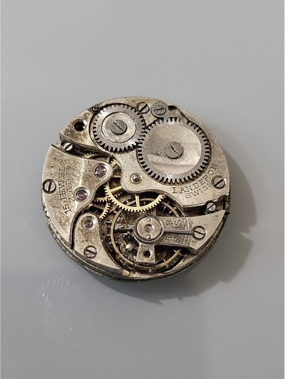 Landeron Swiss watch movement 22mm For Parts Or Repairs 6017 14 Bepose As Is L71